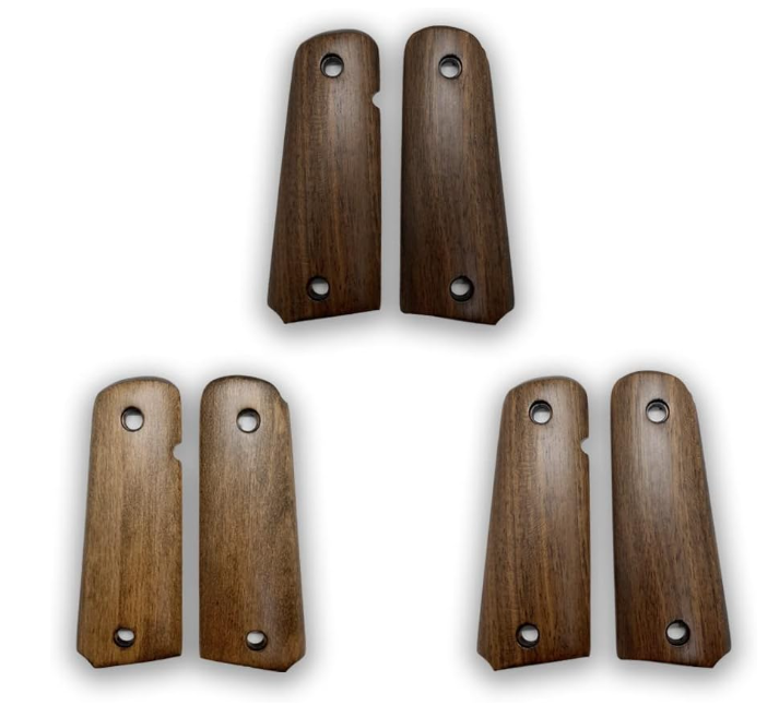 Zib Grips Silah Kabzası - Colt 1911, Girsan MC 1911 ile Uyumlu - Açık Kahverengi Renk - Ceviz Ağacı - CVCLT1911UC089