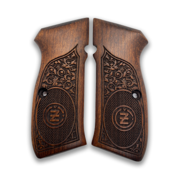 Zib Grips Silah Kabzası - CZ 75, Canik 55, S120, L120 ile Uyumlu - Koyu Kahverengi Renk - CZ75CV061