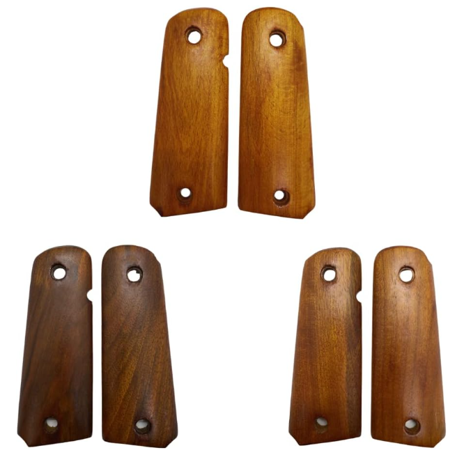 Zib Grips Silah Kabzası - Colt 1911, Girsan MC 1911 ile Uyumlu - Sarı Renk - Ceviz Ağacı - CVCLT1911SR089