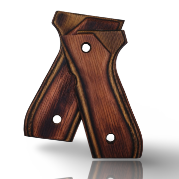 Zib Grips Silah Kabzası - Girsan Yavuz 16, Beretta F92 ile Uyumlu - Sadece vernik uygulanmış - Lamine Malzemesinden Yapılma - LMBRTF92SV049