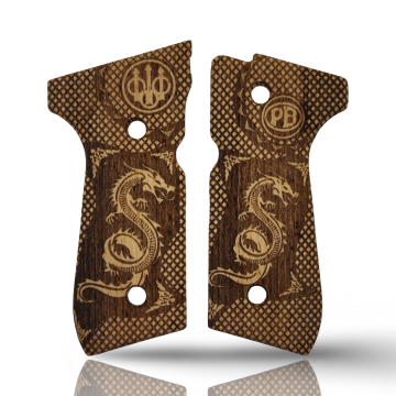 Zib Grips Silah Kabzası - Girsan Yavuz 16, Beretta F92 ile Uyumlu - Sadece vernik uygulanmış - BRTF92SV015
