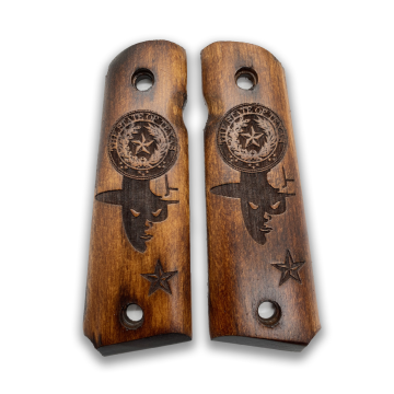 Zib Grips Silah Kabzası - Colt 1911, Girsan MC 1911 ile Uyumlu - Koyu Kahverengi Renk - CLT1911CV039