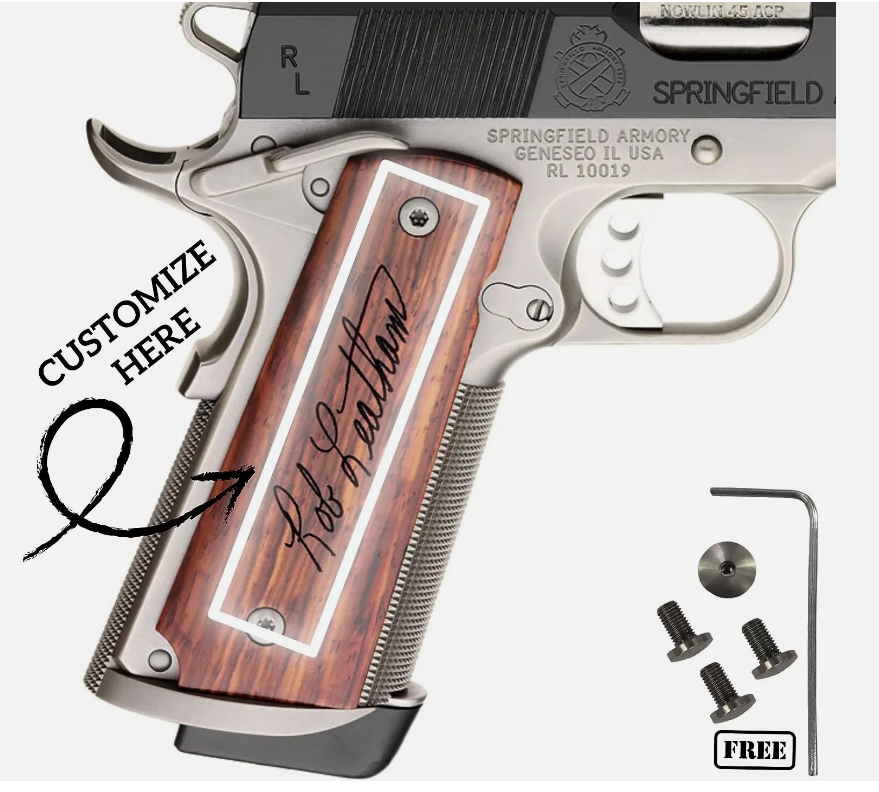 Zib Grips Silah Kabzası - Colt 1911, Girsan MC 1911 ile Uyumlu - Sadece vernik uygulanmış - CLT1911SV096