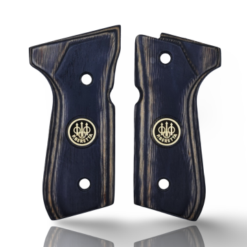 Zib Grips Silah Kabzası - Girsan Yavuz 16, Beretta F92 ile Uyumlu - Sadece vernik uygulanmış - Lamine Malzemesinden Yapılma - Metal Logolu - LMBRTF92SV051L1