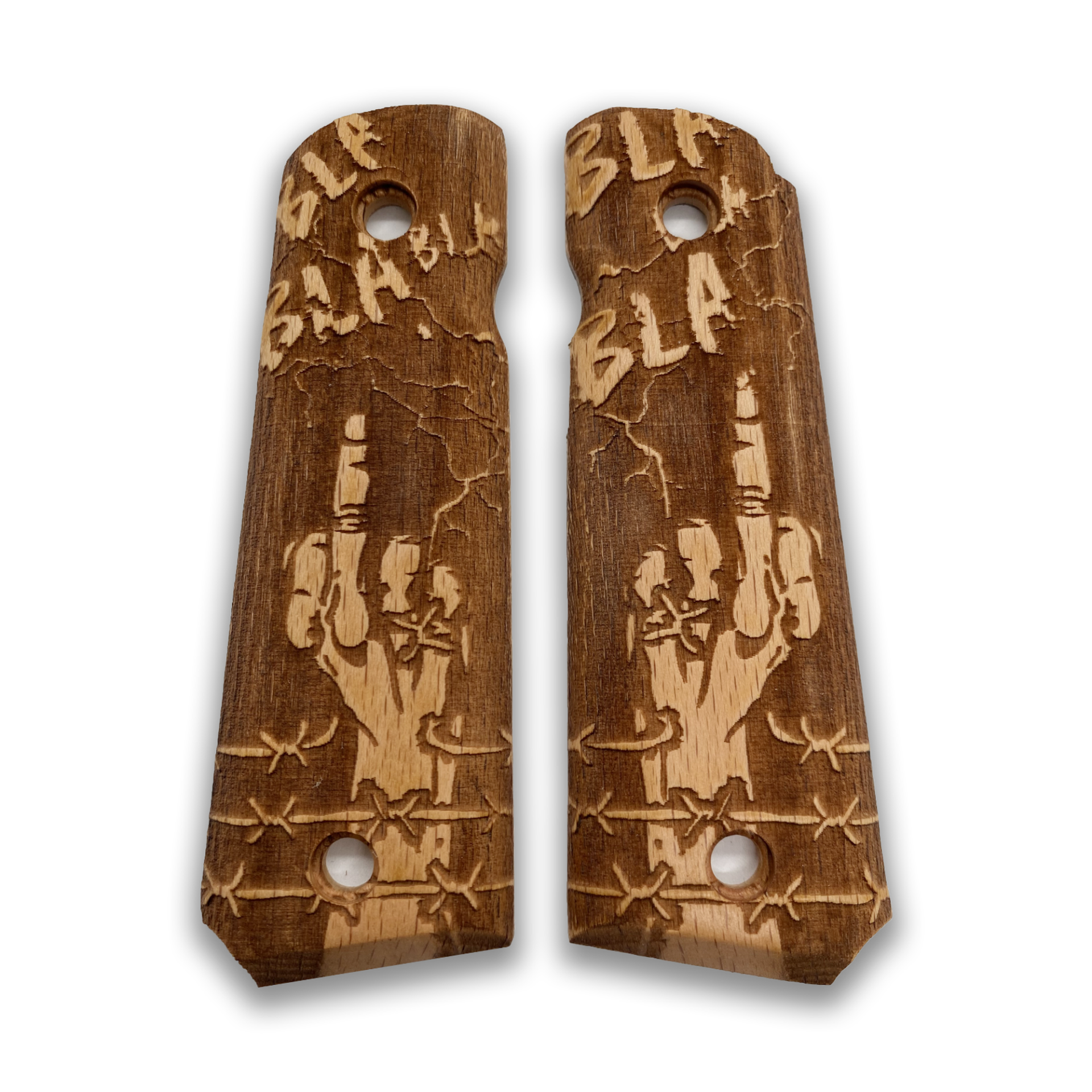 Zib Grips Silah Kabzası - Colt 1911, Girsan MC 1911 ile Uyumlu - Sadece vernik uygulanmış - CLT1911SV009