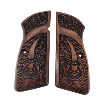 Zib Grips Silah Kabzası - Zig 14, Browning HP, High Power 14, Spor Kasa ile Uyumlu - Koyu Kahverengi Renk - BRWHPSCV006