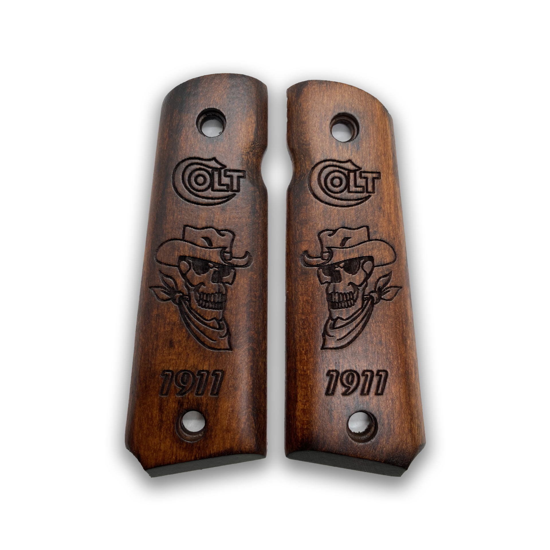 Zib Grips Silah Kabzası - Colt 1911, Girsan MC 1911 ile Uyumlu - Koyu Kahverengi Renk - CLT1911CV082