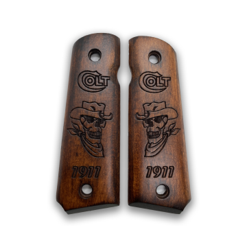 Zib Grips Silah Kabzası - Colt 1911, Girsan MC 1911 ile Uyumlu - Koyu Kahverengi Renk - CLT1911CV082