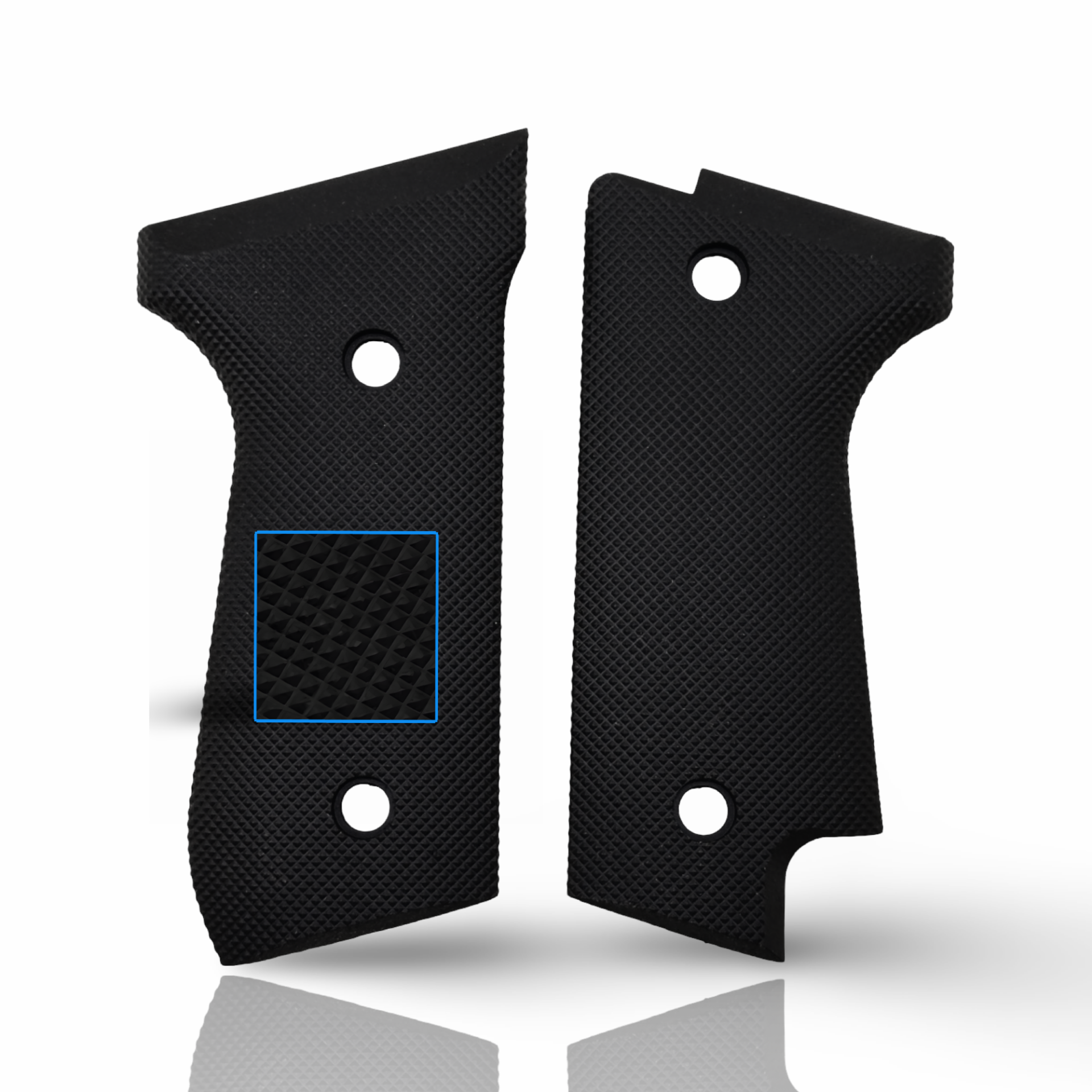 Zib Grips Silah Kabzası - Beretta Tek Mandallı, 92S ile Uyumlu - Siyah Renk - Polimer Malzemesinden Yapılma - POBRT92SSY001
