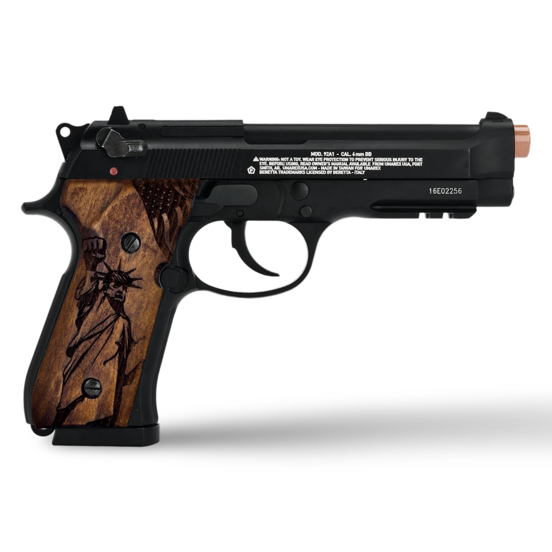 Zib Grips Silah Kabzası - Girsan Yavuz 16, Beretta F92 ile Uyumlu - Koyu Kahverengi Renk - BRTF92CV037