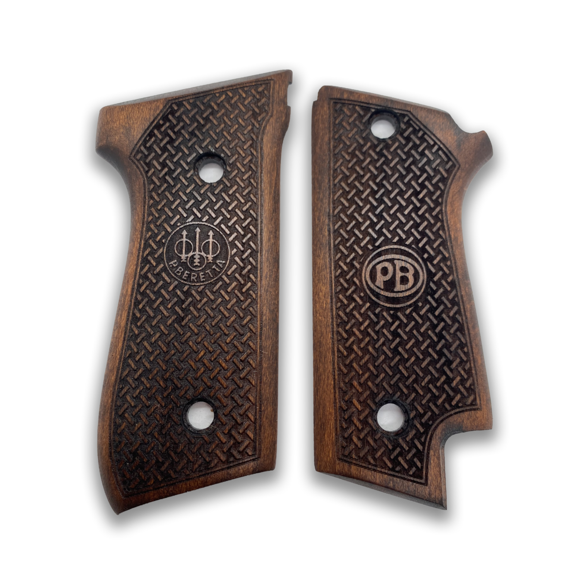 Zib Grips Silah Kabzası - Beretta Çift Mandallı, 92 Early ile Uyumlu - Koyu Kahverengi Renk - BRT92EACV003