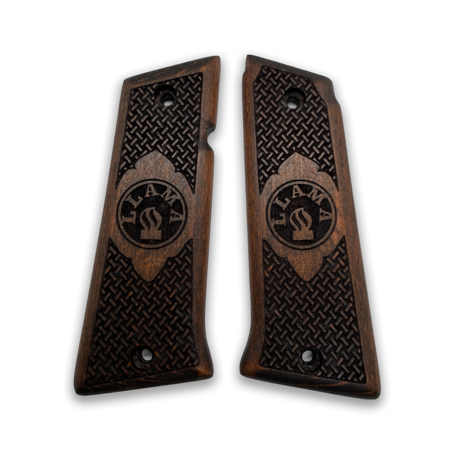 Zib Grips Silah Kabzası - LLama 9mm, LLama IX (Llama 1911) ile Uyumlu - Koyu Kahverengi Renk - LLM45CV002