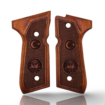 Zib Grips Silah Kabzası - Girsan Yavuz 16, Beretta F92 ile Uyumlu - Meşe Renk - BRTF92MS055