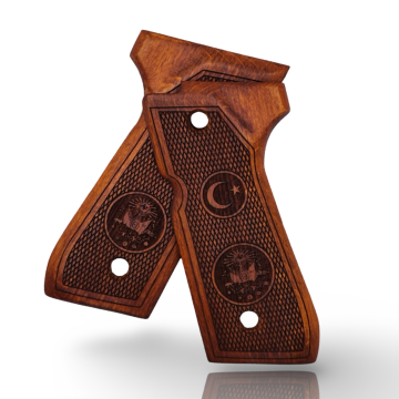 Zib Grips Silah Kabzası - Girsan Yavuz 16, Beretta F92 ile Uyumlu - Meşe Renk - BRTF92MS055
