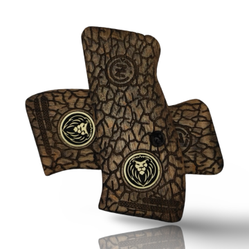 Zib Grips Silah Kabzası - CZ Kompakt, P-01 ile Uyumlu - Açık Kahverengi Renk - Metal Logolu - CZCMPUC018L1