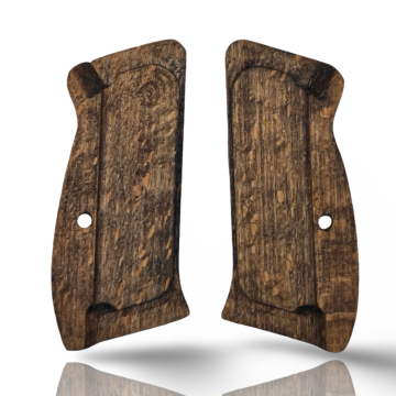 Zib Grips Silah Kabzası - CZ Kompakt, P-01 ile Uyumlu - Açık Kahverengi Renk - Metal Logolu - CZCMPUC018L1