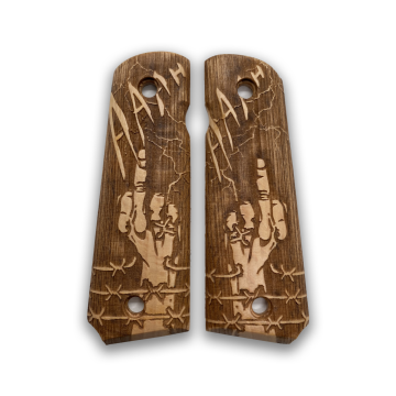 Zib Grips Silah Kabzası - Colt 1911, Girsan MC 1911 ile Uyumlu - Sadece vernik uygulanmış - CLT1911SV075